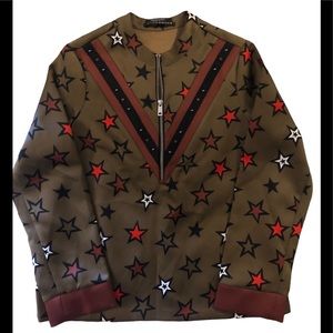 RARE Scotch and Soda Stargazer Madison Scotch Green Military Star Pullover Top